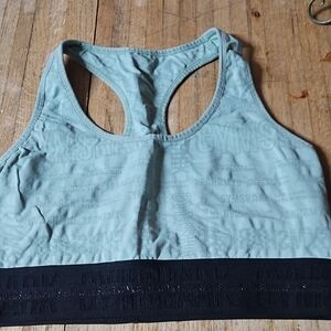 Gymshark Light Green Sports Bra with Black Band